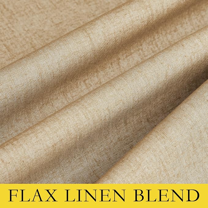NICETOWN 100% Absolutely Blackout Linen Curtains