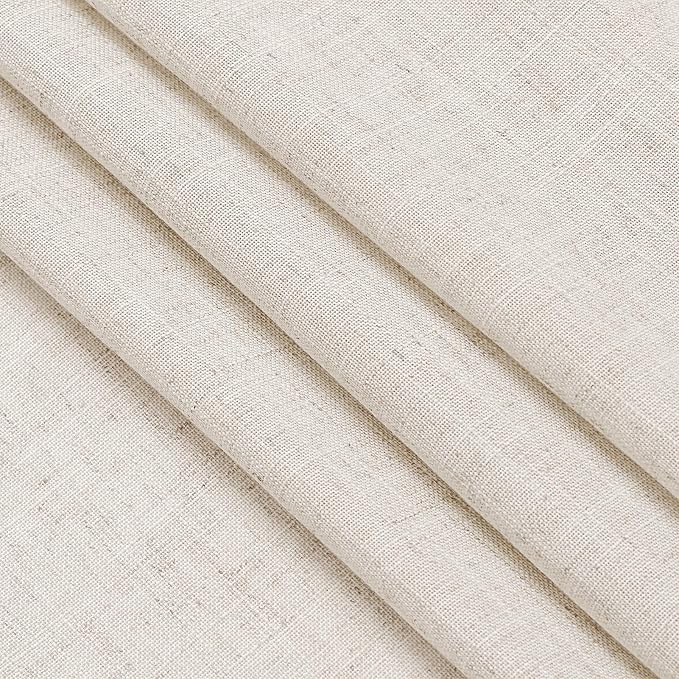 Beige Kitchen Cafe Curtains 45 Inch Length 2 Panel Set Back Tab Pocket Semi