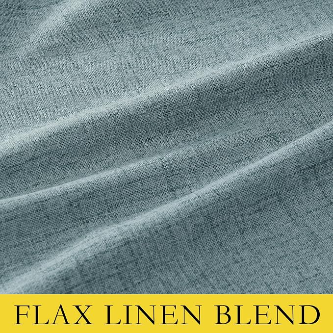 NICETOWN 100% Absolutely Blackout Linen Curtains