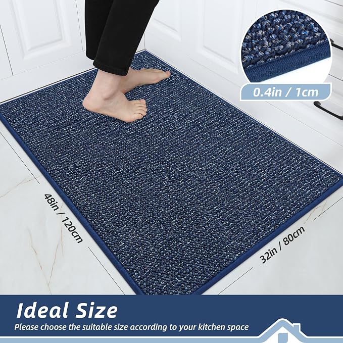BEQHAUSE Kitchen Rugs 32"x48", Non-Slip Kitchen Mats