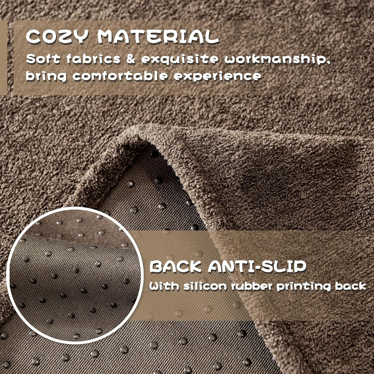 MYSKY HOME Sectional Couch Covers, Couch Cover 3 Cushion Sofa, Couch Covers for Pet, Dog Couch Protector, L Shape Sofa Cover Sofa Slipcovers Washable Furniture Covers for Pets, 91" x 134", Dark Brown