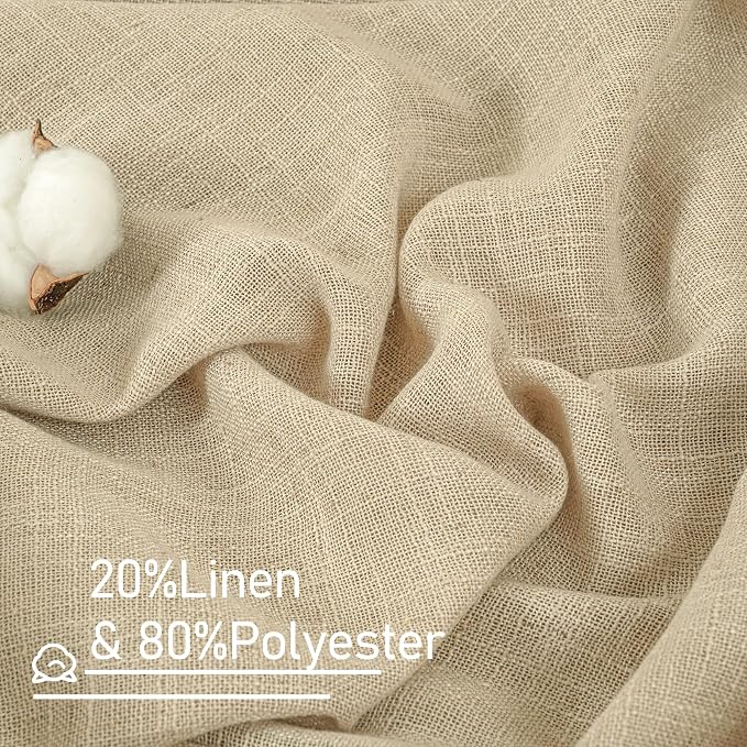 LAMIT Extra Wide Linen Curtains