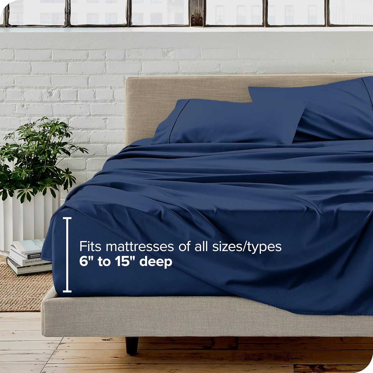 Bare Home Twin XL Sheet Set - College Dorm Size - Luxury 1800 Ultra-Soft Microfiber Twin Extra Long Bed Sheets - Deep Pockets - Easy Fit - Extra Soft - 3 Piece Set - Bed Sheets (Twin XL, Dark Blue)