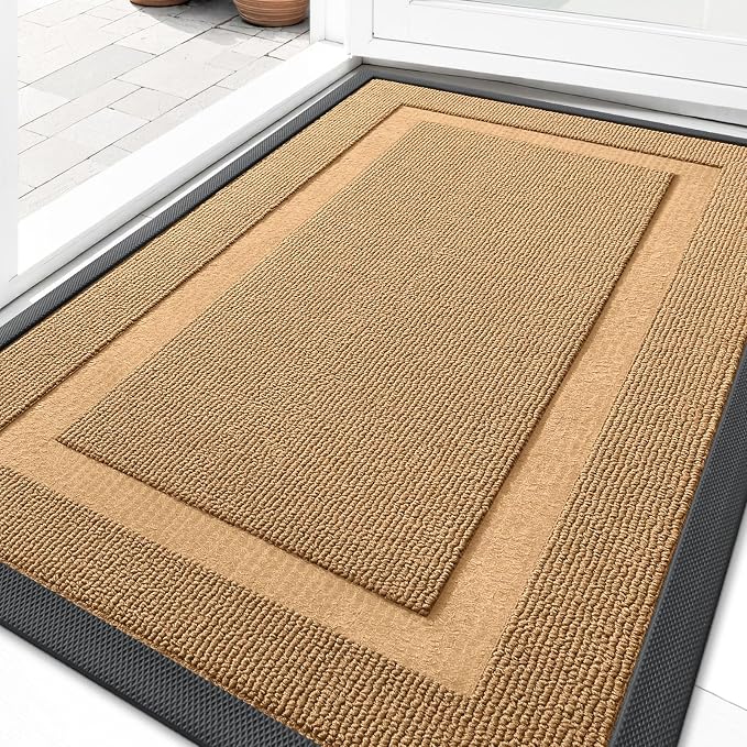 OLANLY Front Door Mat Indoor Outdoor Entrance, Waterproof All-Season,