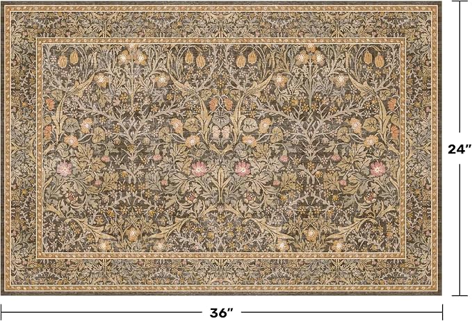 Brown Washable Entry Rug
