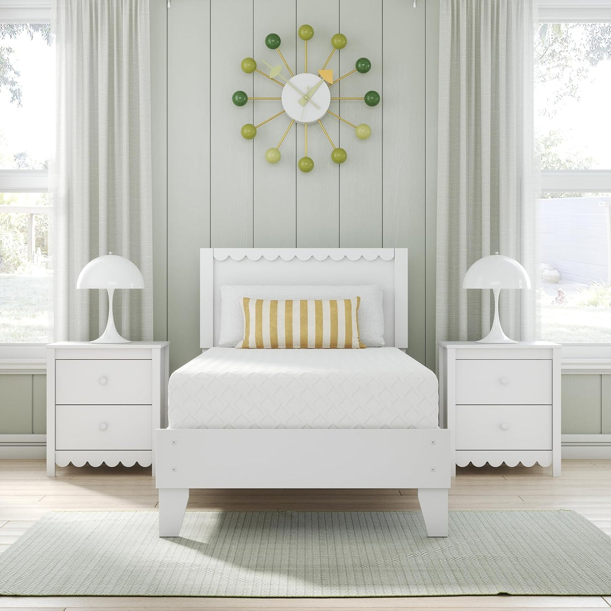 Signature Design by Ashley Twin Size Chime 10 Inch Medium Firm Memory Foam Mattress with Green Tea & Charcoal Gel for Pressure Relief, Fiberglass Free, Mattress In A Box
