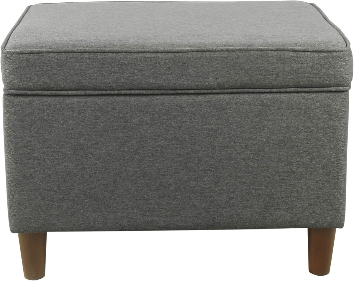 Home Decor | Dinah Collection Modern Storage Ottoman | Ottoman with Storage for Living Room & Bedroom (Grey)