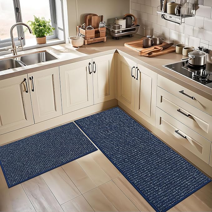 BEQHAUSE Kitchen Rugs 24"x36", Non-Slip Kitchen Mats