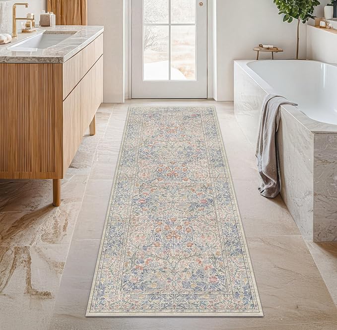 Hazo Haus Washable Bathroom Runner Rug 2x6