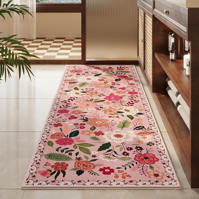 Rugcomf Runner Rug for Hallways Kitchen Rug Non Slip 2'6''x8' Washable Runner