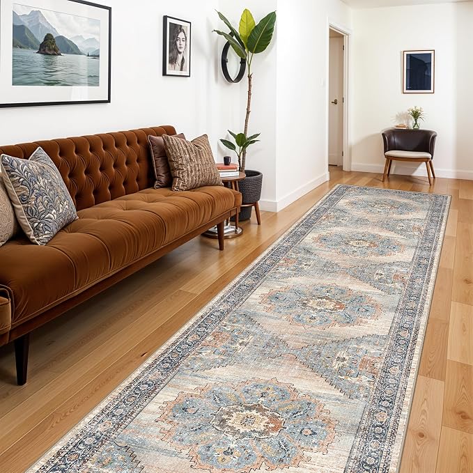 Washable 3x12 Hallway Runner Rug: Non Slip Soft Rugs