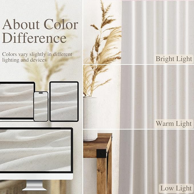 Nanspring Natural Linen Curtains