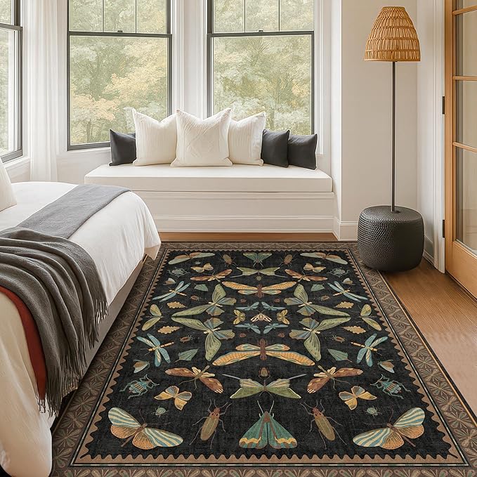 5x8 Black Rug for Bedroom