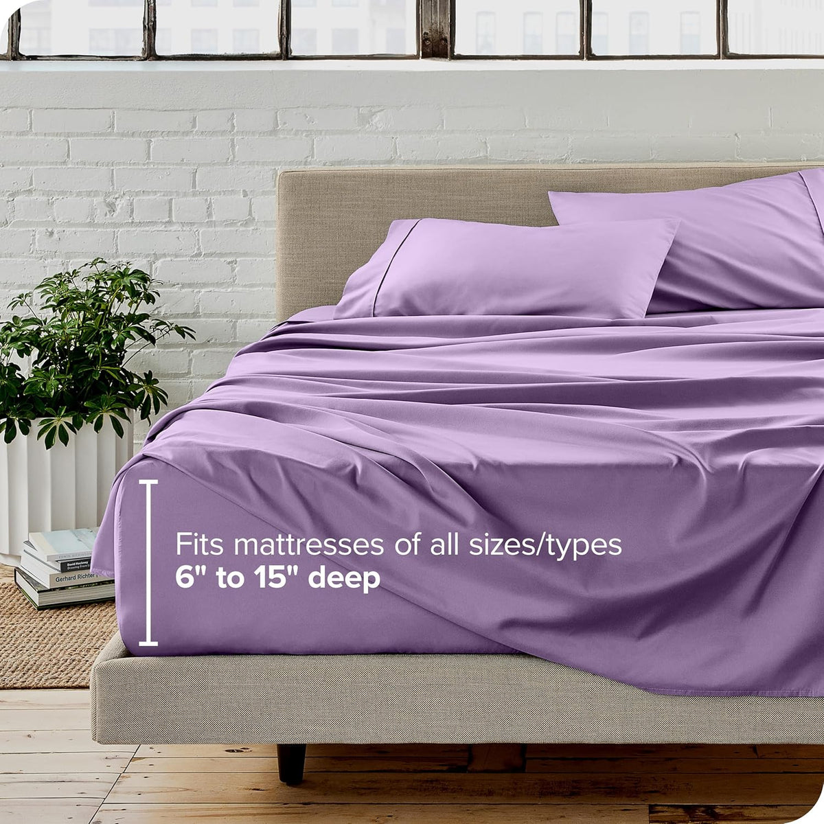 Bare Home King Sheet Set - Luxury 1800 Ultra-Soft Microfiber King Bed Sheets - Double Brushed - Deep Pockets - Easy Fit - 4 Piece Set - Bedding Sheets & Pillowcases (King, Lavender)