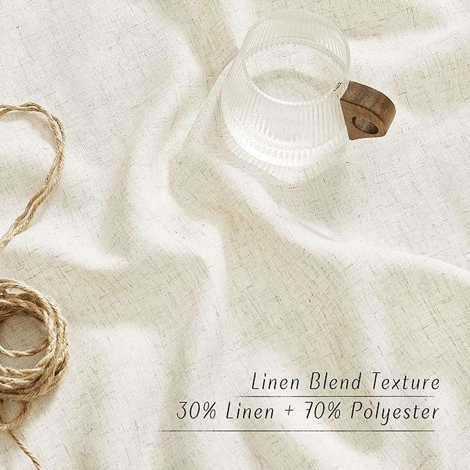 NICETOWN Linen 36 inch Curtains