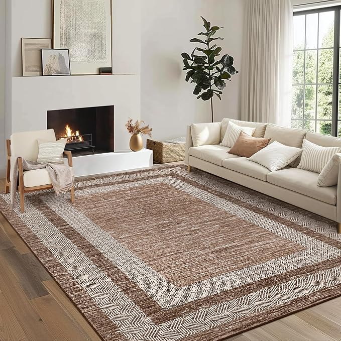 GarveeHome Modern Geometric Rug 4x6 Washable Rug