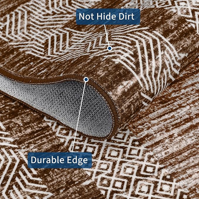 GarveeHome Washable Runner Rug 2x6 Modern Hallway Rug Non Slip Entryway Runner