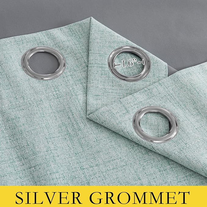 NICETOWN 100% Absolutely Blackout Linen Curtains