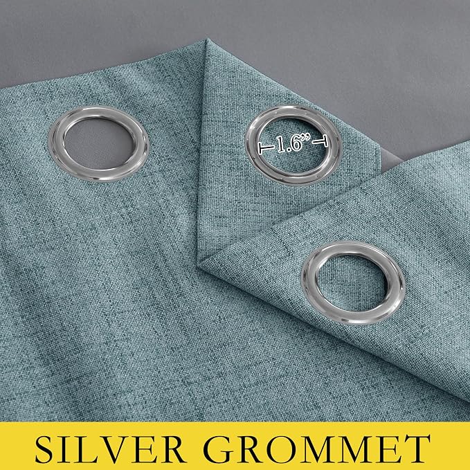 NICETOWN 100% Absolutely Blackout Linen Curtains