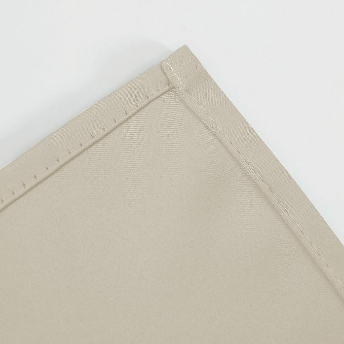LEMOMO Light Beige Thermal Blackout Curtains/38 x 84 Inch/Set of 2 Panels Room