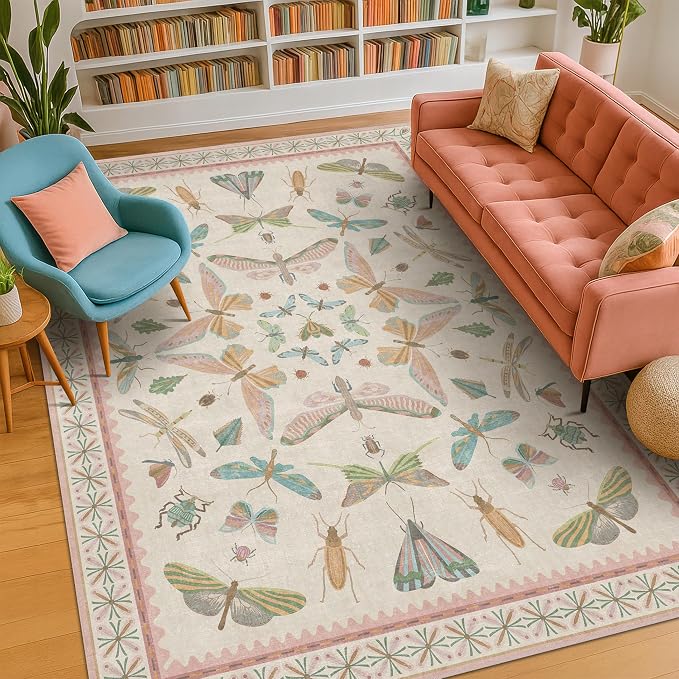 Hazo Haus Butterfly Area Rugs 5x7