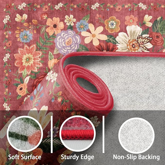 2x5 Entryway Runner Rugs, Non Slip Washable Rugs
