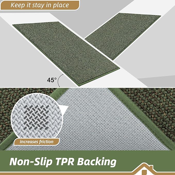 BEQHAUSE Kitchen Runner Rugs 24"x60", Non-Slip Kitchen Mats