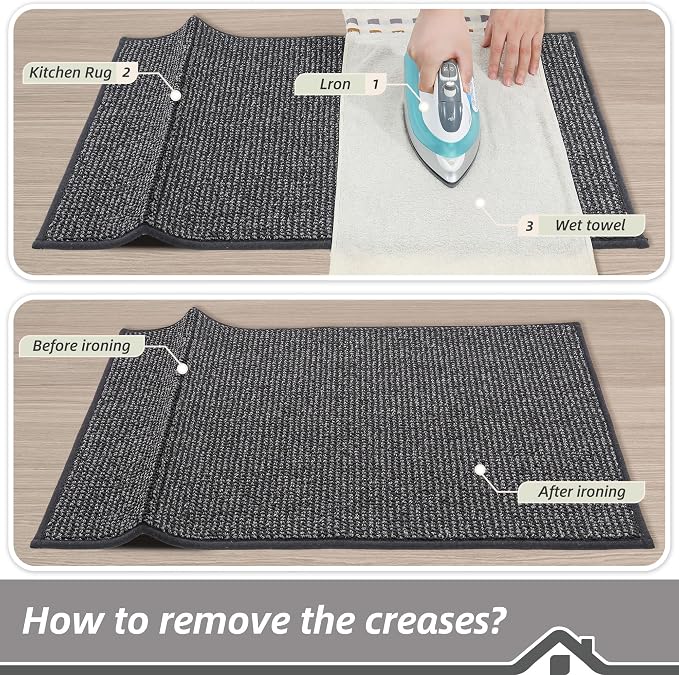 BEQHAUSE Kitchen Runner Rugs 24"x60", Non-Slip Kitchen Mats