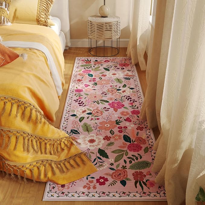 Rugcomf Runner Rug for Hallways Kitchen Rug Non Slip 2'6''x8' Washable Runner