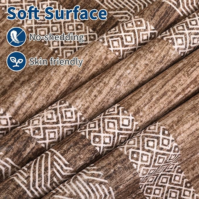 Washable 2.5x10 Kitchen Runner Rug, Easy Clean Geometri Rugs