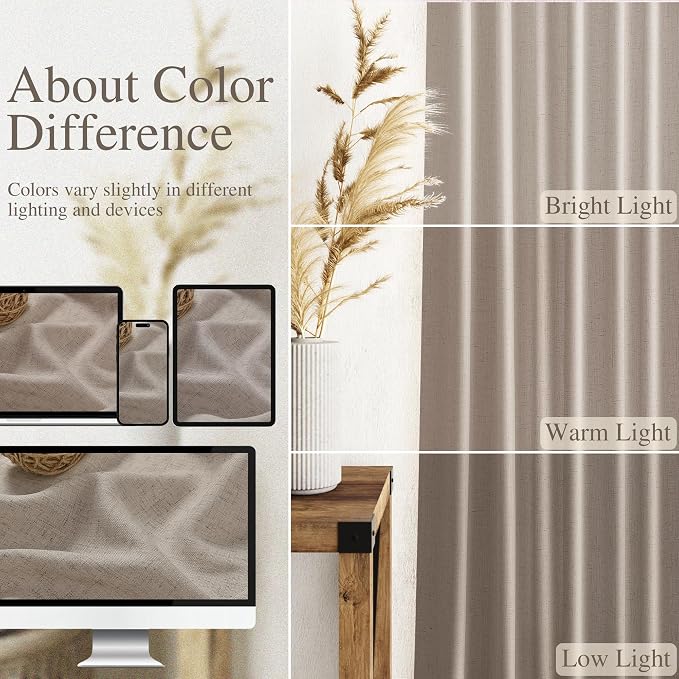 Nanspring 108 Inch Long Curtains
