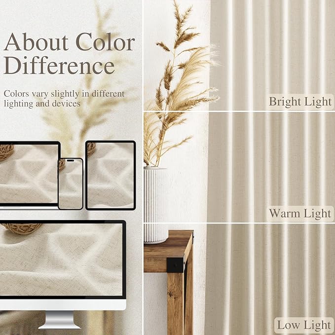 Nanspring Vanilla Linen Curtains
