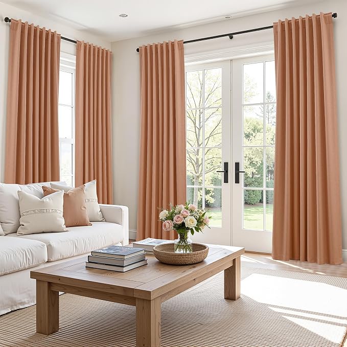 Guken 100% Blackout Curtains 120 Inch Length 2 Panels Set