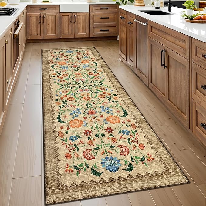 GarveeHome Floral Rug 2.5x10 Runners