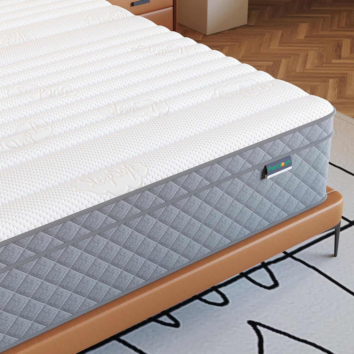 Firm Queen Mattress, 12 Inch Queen Bed Mattress in a Box，Cooling-Gel Memory Foam&Pocket Spring Hybrid, CertiPUR-US Certified, Firm