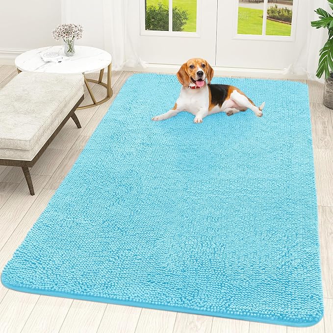 OLANLY Dog Door Mat for Muddy Paws 70x46, Absorbs Moisture and Dirt, Absorbent