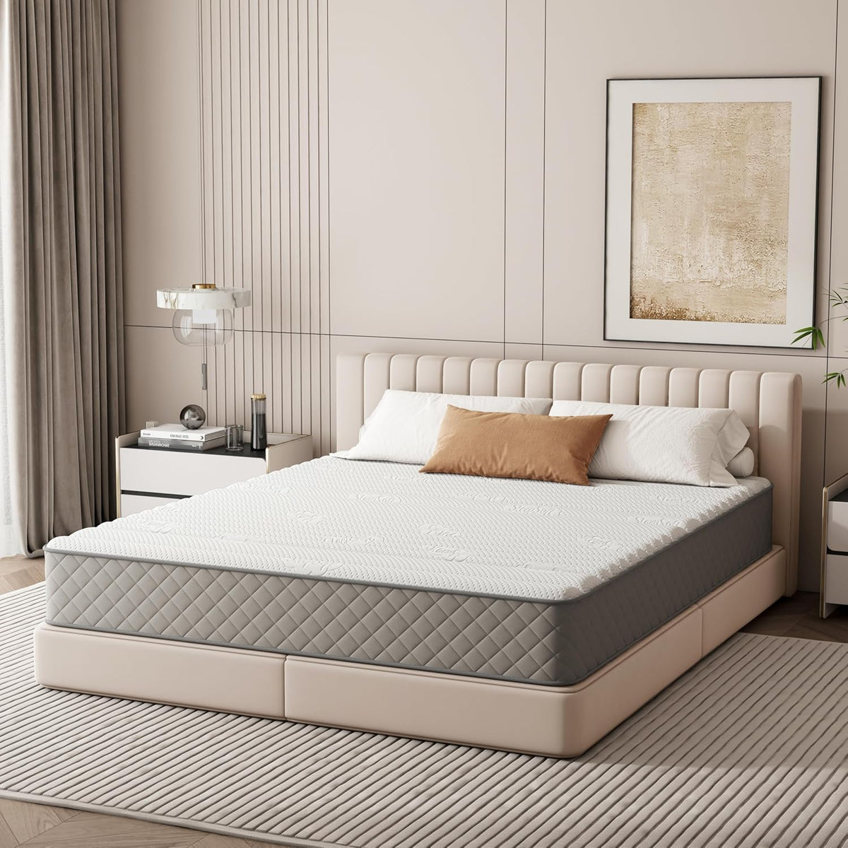 Full Mattress, 10 Inch Hybrid Double Mattress with Cooling Gel Memory Foam and Pocket Springs, CertiPUR-US Certified, Medium Firm