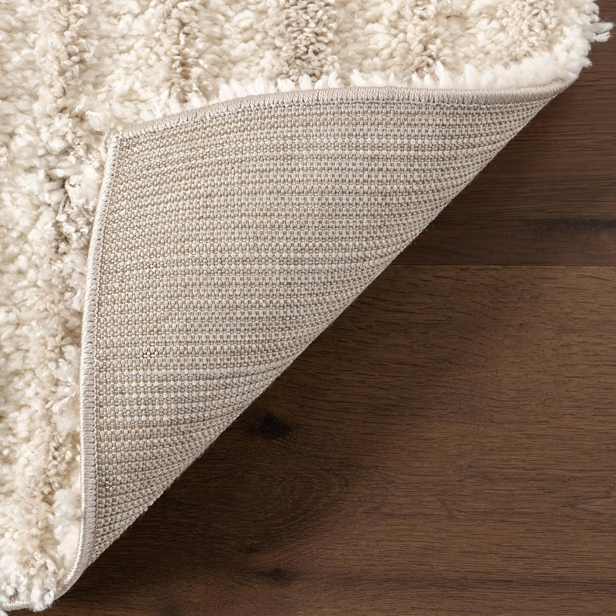 nuLOOM Gloria Abstract Shag Area Rug, 4x6, Light Brown
