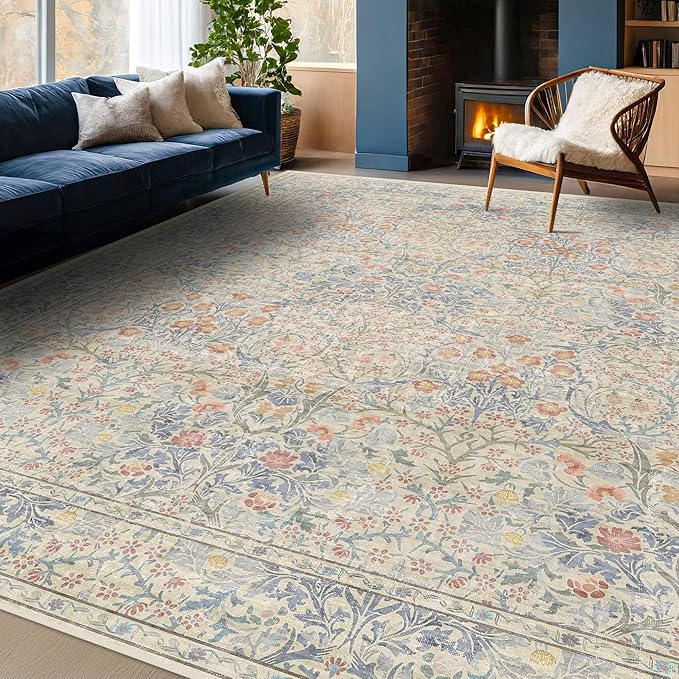 8x10 Washable Rug for Living Room