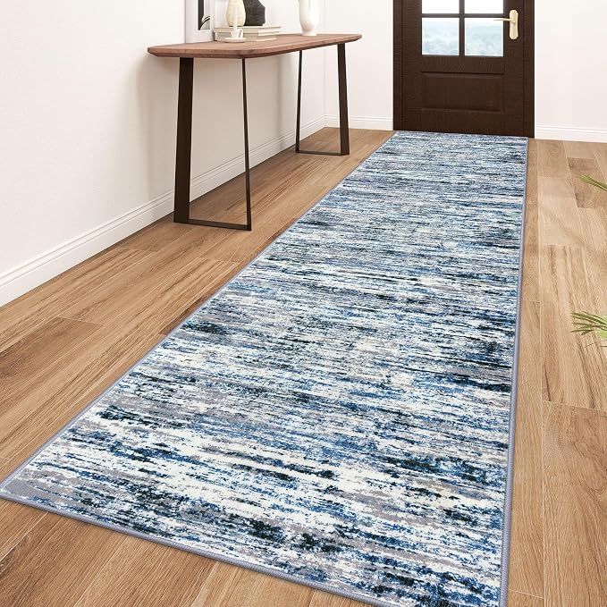 Lansny Modern Abstract Runner Rug 3x10
