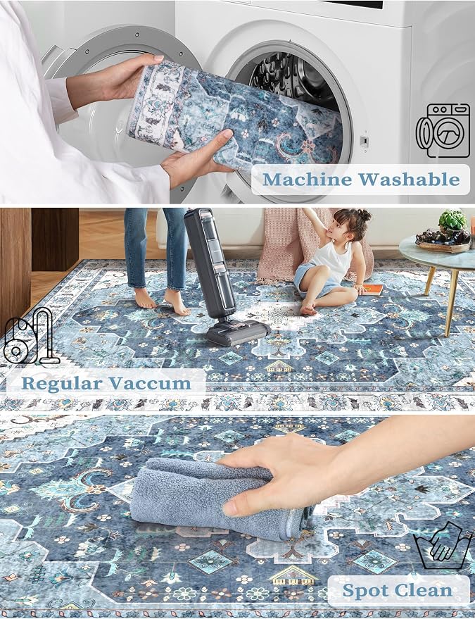 SERISSA Boho Washable Runner Rug