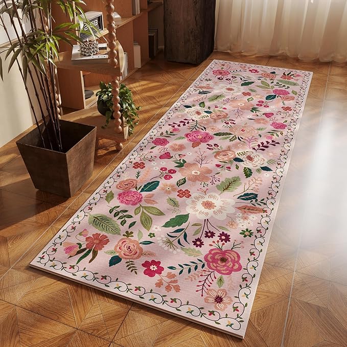 Rugcomf Runner Rug for Hallways Kitchen Rug Non Slip 2'6''x8' Washable Runner