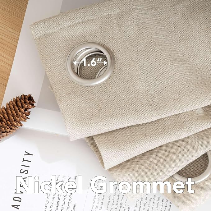 H.VERSAILTEX Elegant Natural Linen Blended Energy Efficient Light Filtering