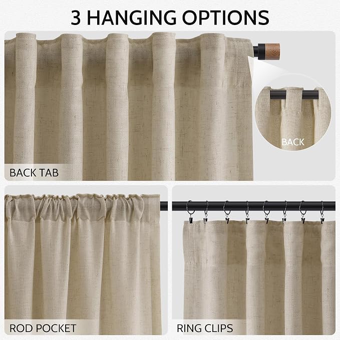 Nanspring Eggshell Beige Curtains