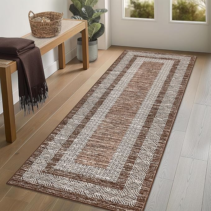 GarveeHome Washable Runner Rug 2x6 Modern Hallway Rug Non Slip Entryway Runner