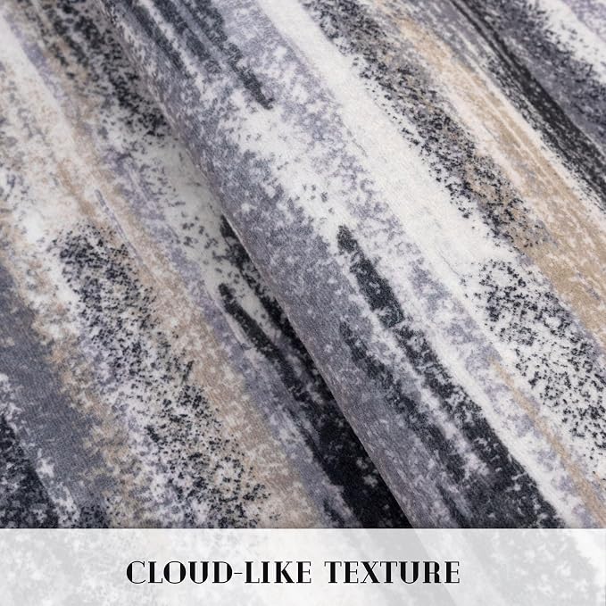 Lansny Modern Abstract Runner Rug 2x5