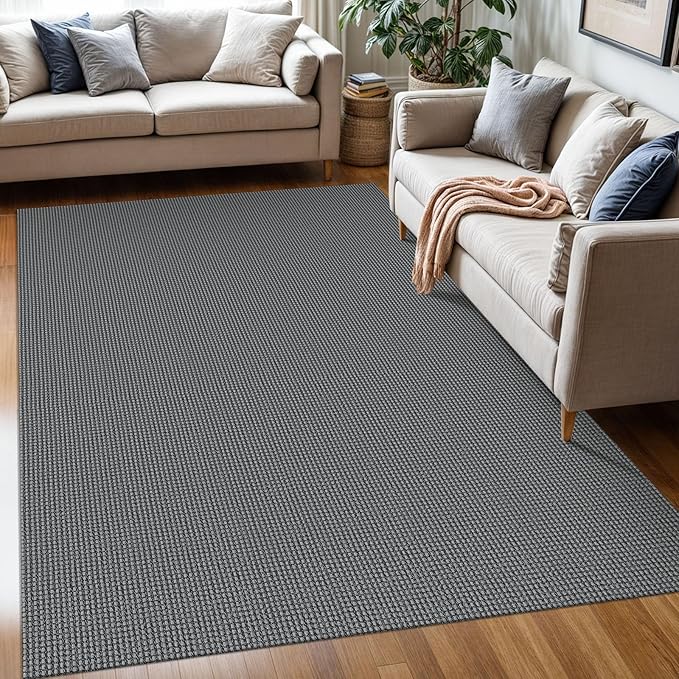 KOZYFLY Washable Area Rug 5x7 ft Rubber Backed Non Slip Rugs