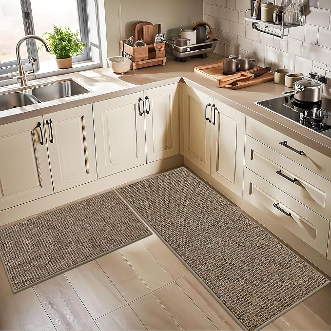 BEQHAUSE Kitchen Rugs 32"x48", Non-Slip Kitchen Mats