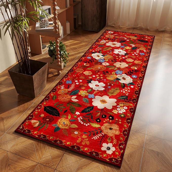 Rugcomf Runner Rug for Hallways Kitchen Rug Non Slip 2'6''x8' Washable Runner