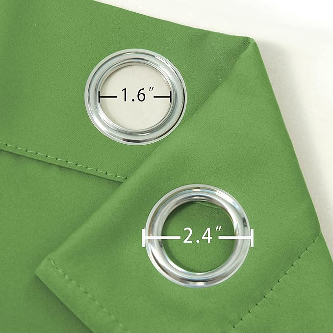 LEMOMO Light Green Thermal Blackout Curtains/42 x 95 Inch/Set of 2 Panels Room
